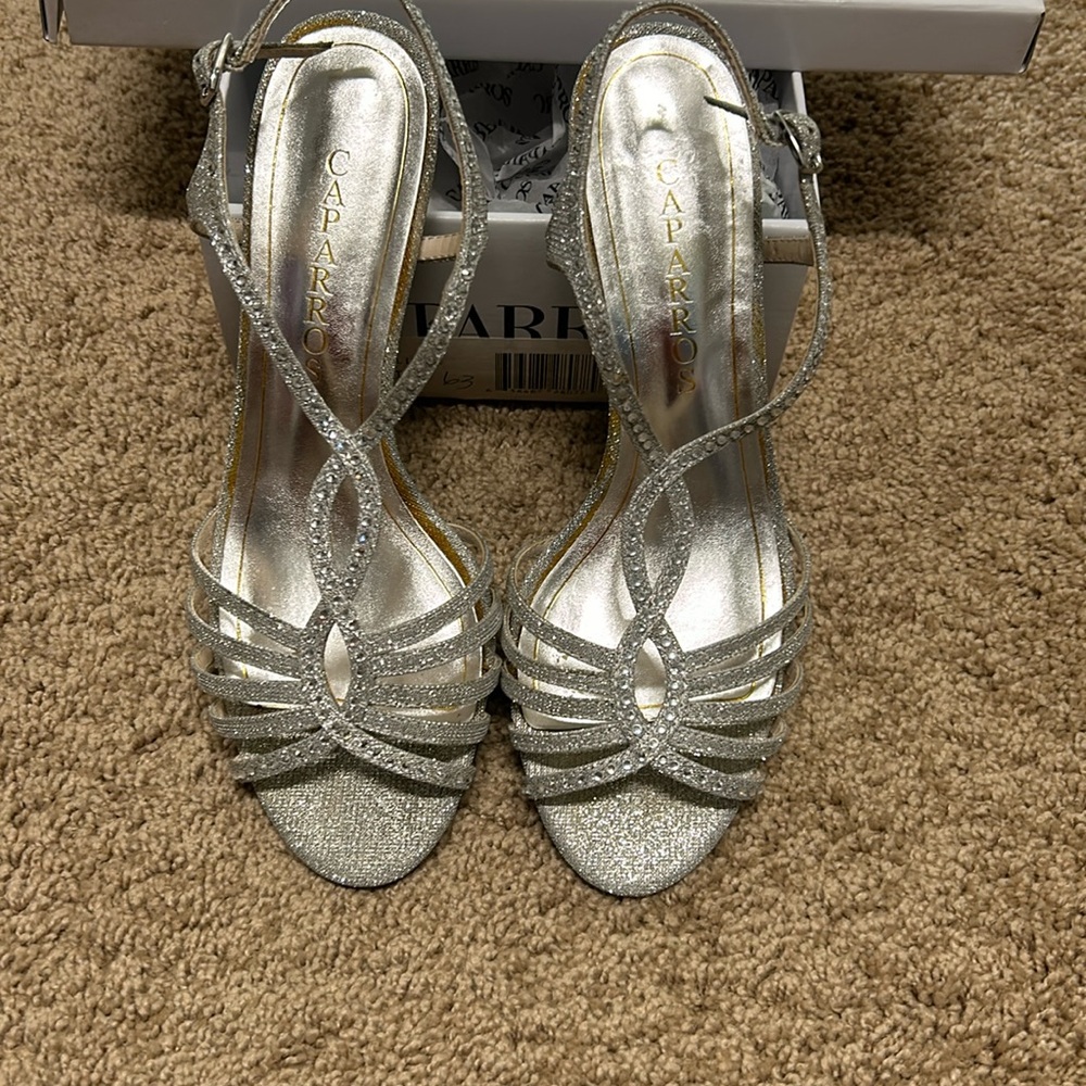 CAPARROS silver dress shoes